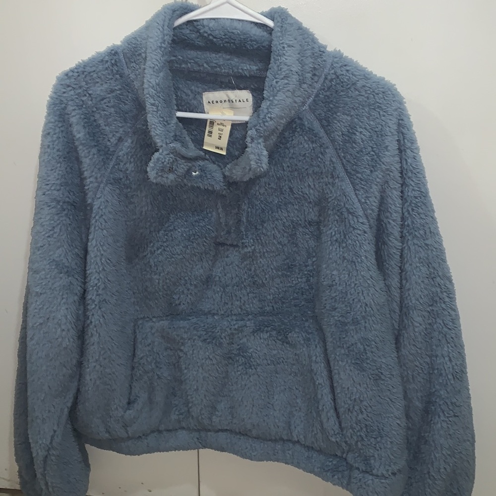 Aeropostale BRAND NEW Blue Sherpa Hoodie